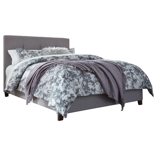 Dolante Queen Upholstered Bed Grey | Dwellings Home Barbados